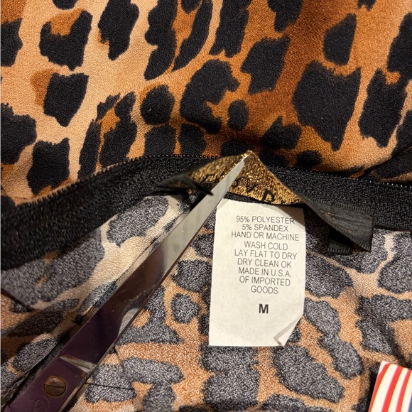 Pinup Couture PUG Laura Byrnes Retro A-Line Skirt In Cheetah Print Size M NWT - Picture 5 of 5